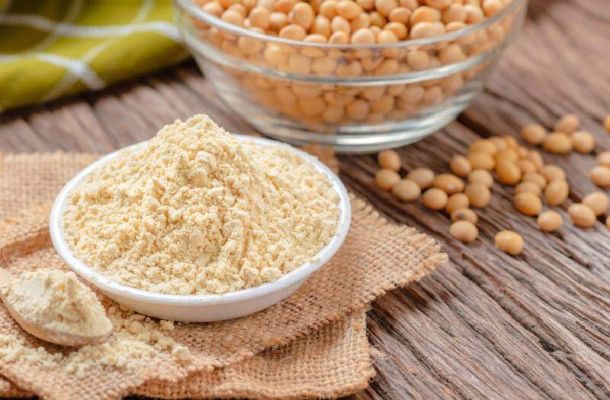 Soy flour is used in bread making