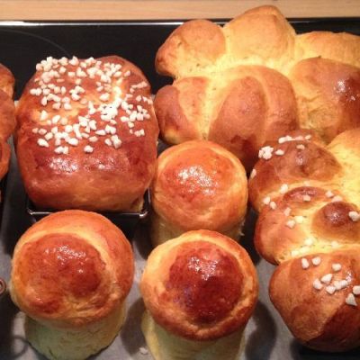 Brioche and croissant comparison