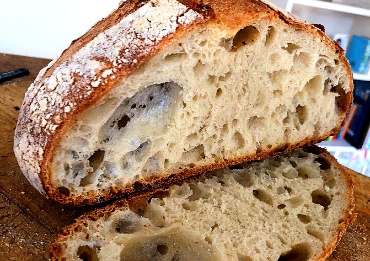 sourdough with slice open2 A well made sourdough bread