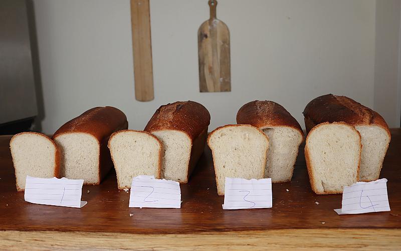 Comparison where kneading was adjusted