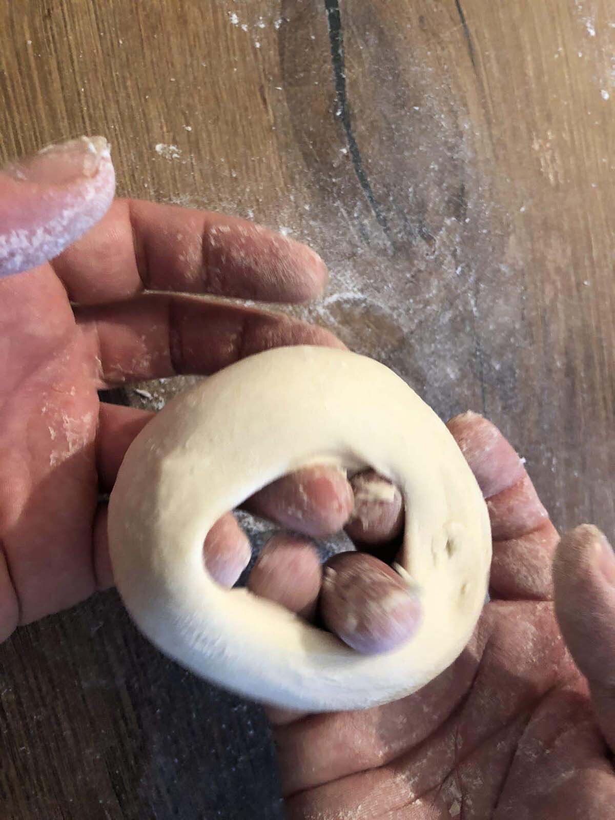 Shaping a bagel 4