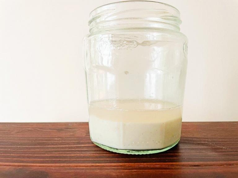 What to do if a sourdough starter has liquid on the top