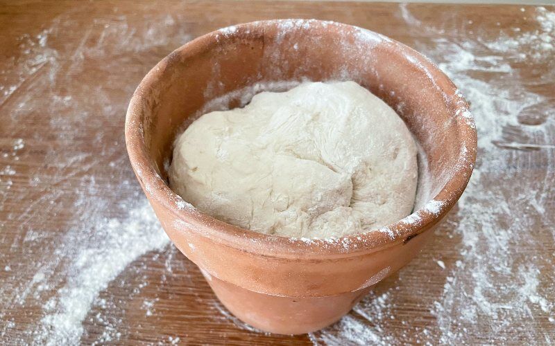 Terracotta pots can be used to proof and bake bread in.