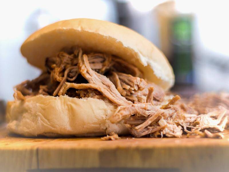White baps with pulled pork - yum!