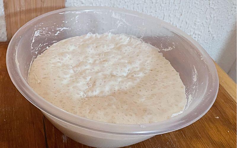 Bread dough during bulk fementation